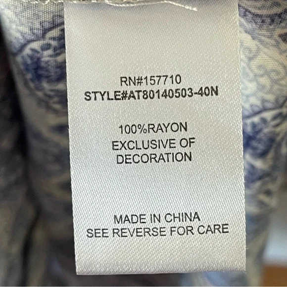 Alchemy Thread Dress XL Blue Print Asymmetric Babydoll Fairycore Fairy Boho - Picture 9 of 10